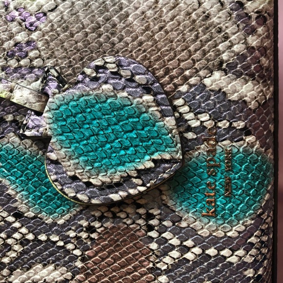 Kate Spade NWT Spencer Snake-embossed mini - Picture 7 of 11
